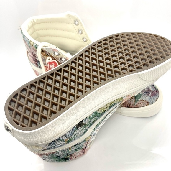 Vans Sk8-Hi Tapestry Vintage Metallic Floral High Top Sneakers 7 - Picture 8 of 8